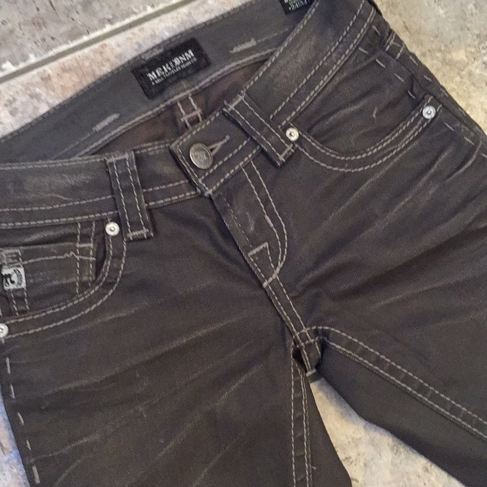 MEK Waxed Bulgar Cigarette Skinny Jeans